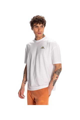 Kappa Erkek Mavi Regular Fit Tişört Beyaz