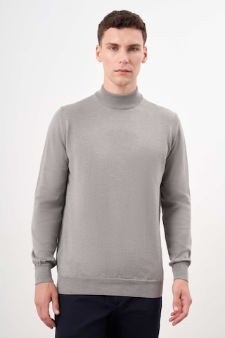 Morven Erkek Gri Basic Yarım Balıkçı Yaka Dynamic Fit Rahat Kesim Triko 25kc017002100 Gri