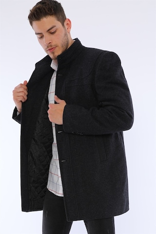 Plt8387 Dewberry Erkek Palto-desenli Lacivert Desenli Lacivert