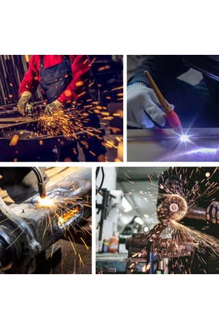 Geeksen Güneş Enerjili Otomatik Işık Regülatörlü Kaynak Gözlüğü - Argon Kaynağı, Kesme, Taşlama İçin Göz Koruması - Dahili Pilli Gri Model