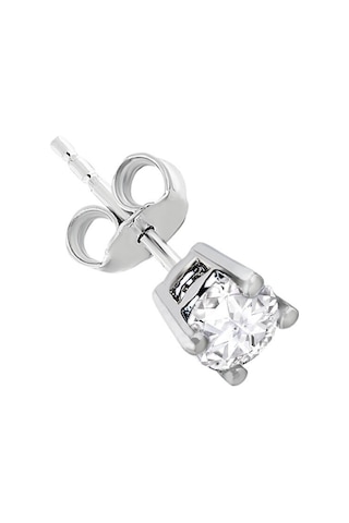 Sirius Beyaz Topaz Tektaş Erkek Küpesi 0823E0042