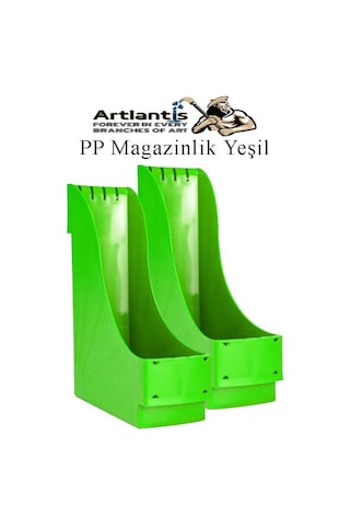 Plastik Magazinlik Yeşil 2 Adet Plastik Kutu Klasörü Magazinlik A4 Dosya Ve Masa Düzenleyici Sınıf Ev Ofis