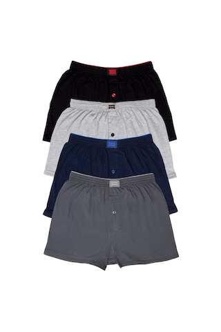 Tutku Penye Düz Erkek Boxer 4'lü Paket