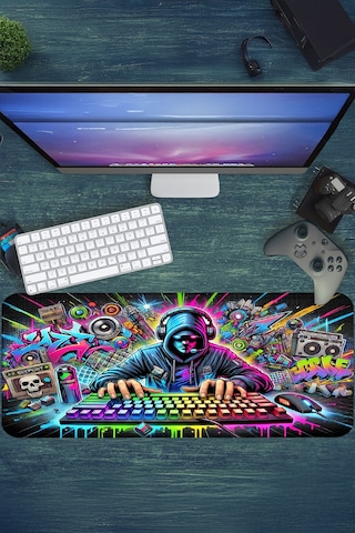 Gaming Oyuncu Xl Mouse Pad Kaydırmaz Dikişli 80 30 Cm Mousepad 20