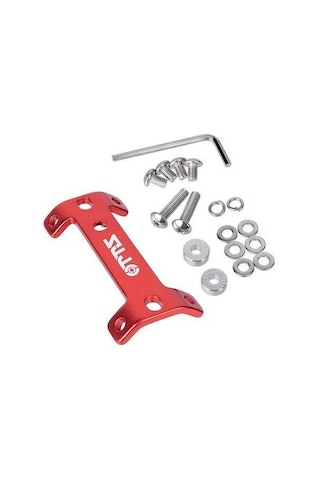 Pazly Kırmızı Alüminyum Çift Başlı Bisiklet Su Şişesi Kafesi Genişletici Montaj Kiti Kırmızı