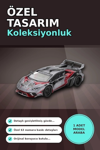 1/64 Metal Diecast Lb Works Lamborghini Huracan Gt Ronin - Tekli Koleksiyonluk Model Araba Bx-313399
