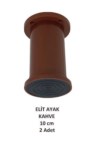 Elit Ayak, 10 Cm Kahverengi Baza, Yatak, Koltuk, Masa, Kanepe Ayağı 2 Adet Kahverengi