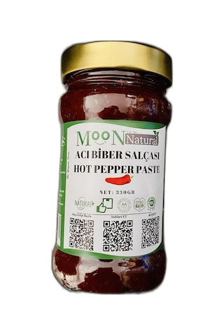 Moon Natural Acı Biber Salçası / Hot Pepper Paste 330 G Moon Natural Acı Biber Salçası / Hot Pepper Paste 330 G
