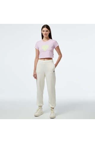 Converse Heart Slim Fit Kadın Lila T-shirt Mor