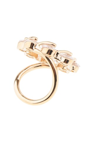 Suntek Zirkon Kristal Yüzük Moda Bayan İpek Şifon Altın-gül Çok Renkli