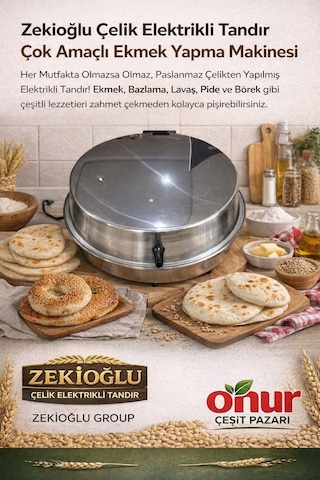 Zekioğlu Elektrikli Tandır Ekmek Tandırı Krom Zekioğlu Elektrikli Tandır Ekmek Tandırı Krom
