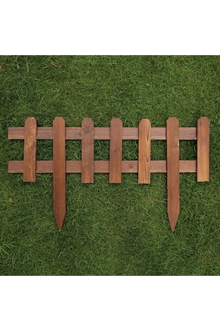 İahşap 120x30 Cm Bahçe Çiti, Çim Çiçek Bahçesi Ahşap Çiti, Peyzaj Yolu Çiti, Ahşap Bahçe Çiti
