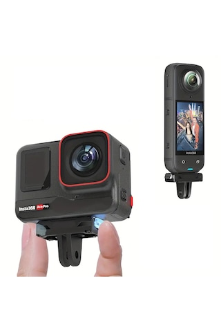 Insta360 X5, X4, Ace Pro / Pro 2 Amagisn Manyetik Kamera Tutucu Quick Release Siyah