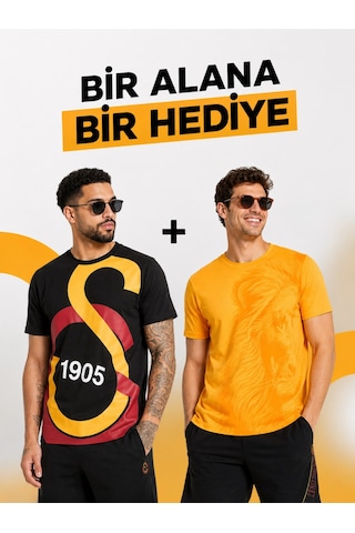 Galatasaray Lisanslı Taraftar T-shirt Siyah - Sarı