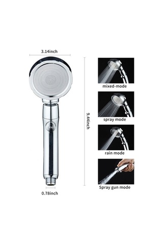 Ulzyvf 360 Dönebilir 3 Modlu Yüksek Basınçlı Duş Başlığı - Kolay Takılıp Çıkarılır Diğer