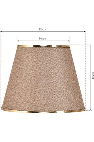 Abajur Şapkası - Yedek Şapka - Abajur Başlığı -kumaş Başlık Kahverengi