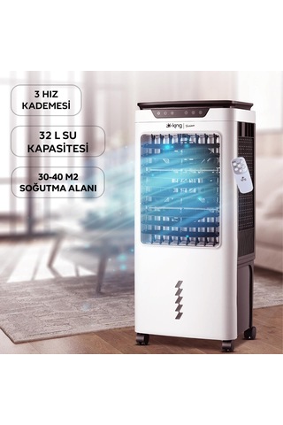 King Kps6102 Furioso Hava Soğutucu 32l Su Hazneli Portatif Soğutucu Sku: Smgstk506a39e059
