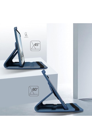 Samsung Galaxy Tab S9 Sm-x710 Kılıf Birebir Uyumlu Dönebilen Kılıf + Ekran Koruyucu + Kalem