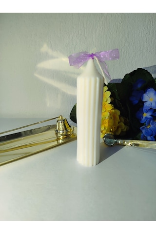 Tırtıklı Sütun Şamdan Mum