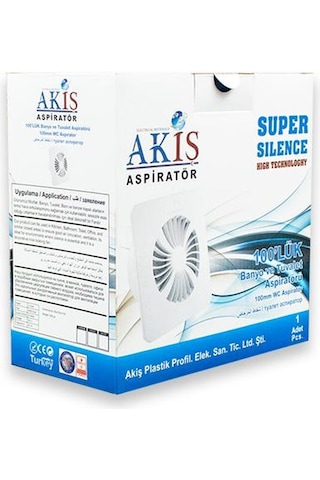 Akiş 100'Lük Banyo Tuvalet Aspiratör Havalandırma Fanı 16 Cm