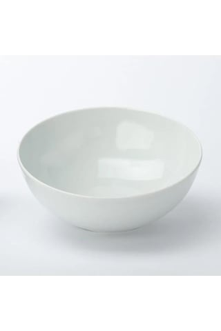 Porselen Salata Kasesi Çok Amaçlı Sunum Tabağı 23 Cm Porselen Kase Beyaz