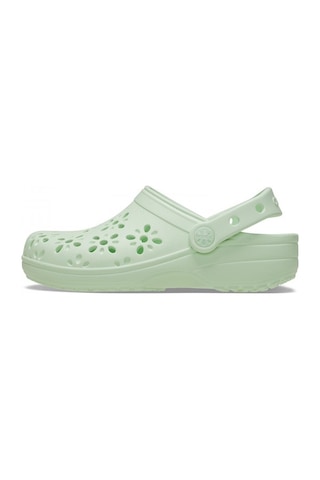 Crocs Classic Floral Cut Out Clog Kız Bebek Terlik 210944 Yeşil
