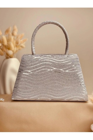 Elora Atelier Elora Liora Dalga Desenli Gümüş Simli Çanta Çok Renkli