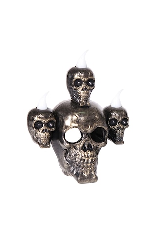 Singree Altın Halloween Dekorasyon Led Işıklı Sandalye Kokulu Dumanlı Kelle Süsü 3 Ag13 Pil + 3 Sandalye + Pinzet Dahil