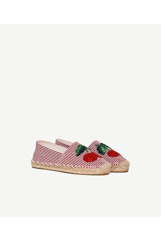 Yargıcı Boncuk İşlemeli Espadril 26ykay4032x 016 Bordo