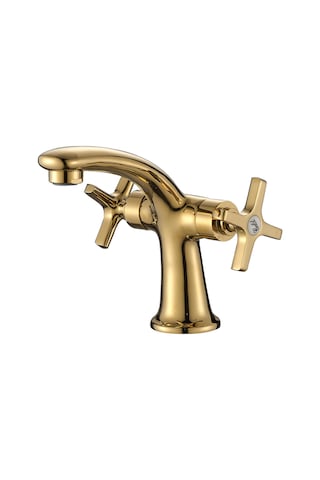 Nsk Lavabo Bataryası Trinity Çift Kollu Tek Gövde Altın N3013119