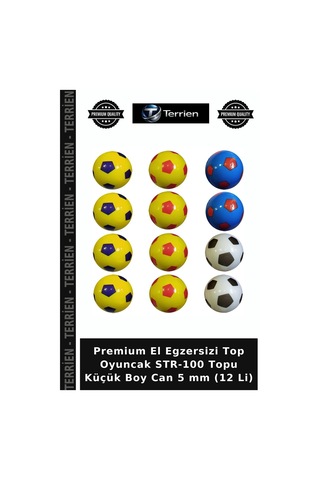 Premium El Egzersizi Top Oyuncak Str-100 Topu Küçük Boy Can 5 Mm 12 Li