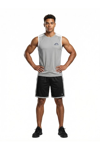 Orendahill Erkek Spor Atlet Hızlı Kuruyan Esnek Regular Fit Gym Activewear Gri