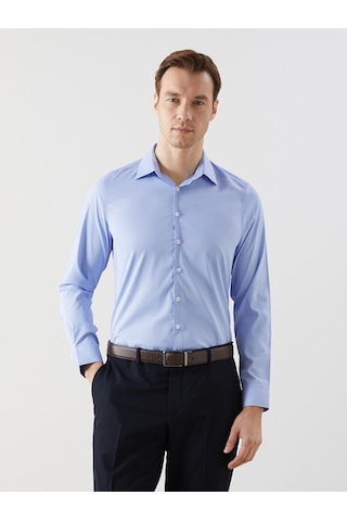 Lcw Busıness Mavi Slim Fit Uzun Kollu Erkek Gömlek