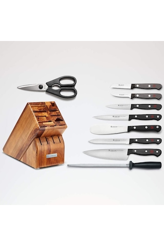 Wüsthof Gourmet 10 Parçalı Akasya Bıçak Bloğu Seti Takımlar Çok Renkli