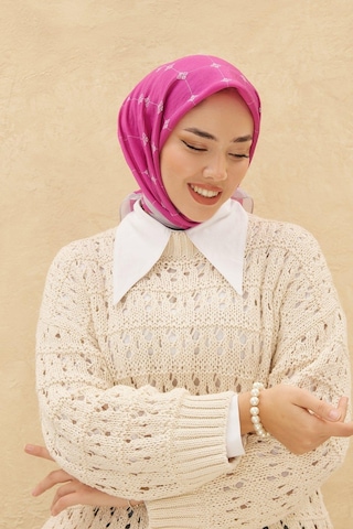 Silk Home Olinda Eşarp - Fuşya Gri - Fuşya Gri