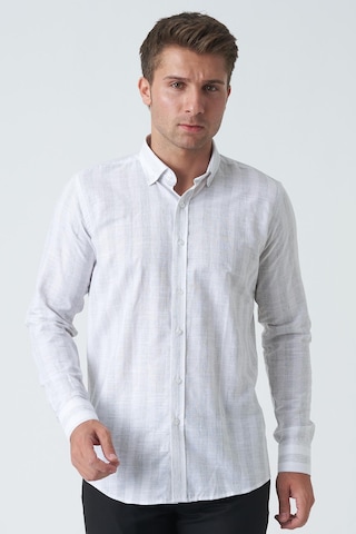 White Stone Armagh Slim Fit G2002 Pamuklu Keten Gömlek Mint-mint Mint