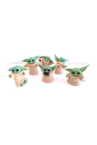 Star Wars 3D Baby Yoda Mini Figür Seti Oyuncak 6 CM