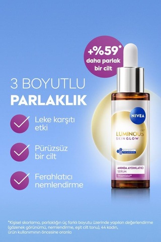 Luminous630 Skin Glow Anında Aydınlatıcı Serum 30ml, Eşit Cilt Tonu, Thiamidol, Niasinamid, Aloevera