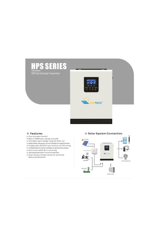 Uretech 1Kva 1Kw 1000 Watt W Tam Sinüs Akıllı İnverter 12V-220V İnvertör