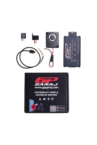 Gp Garaj Tkp001 Motosiklet Takip Ve Güvenlik Sistemi + Siren Alarm Modülü + Blokaj Sistemi + 2 Yıllık Lisans