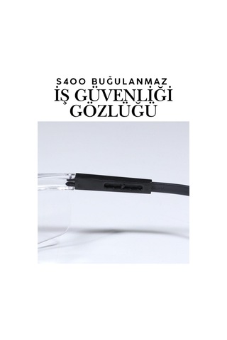 S400 Şeffaf Koruyucu İş Gözlüğü - Anti-fog Buğulanmaz Polikarbonat Gözlük Laboratuvar Ve İş Gözlüğü