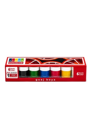 Südor Guaj Boya 6 Renk 20 Ml Canlı Renkler Çocuklar İçin Boyama Ve Resim Seti Çok Renkli