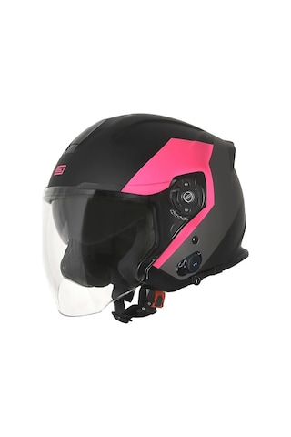 Origine Palio 2.0 Bt Bluetooth Açık Kask Siyah - Pembe