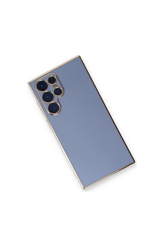 Newface - 719 - Samsung Galaxy S22 Ultra Kılıf Volet Silikon - Csmo-tex - - Mavi