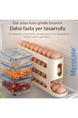 Microcase Abs Plastik Dolapiçi Yuvarlanır Tip Yumurta Organizer Ve Standı 2 Adet Al5452 Siyah