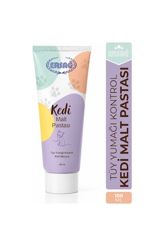 Ersağ Tüy Yumağı Kontrolü İçin Kedi Malt Pastası 100 ML