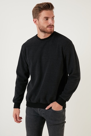 Buratti Slim Fit Bisiklet Yaka Pamuklu Erkek Kazak 456201 Antrasit