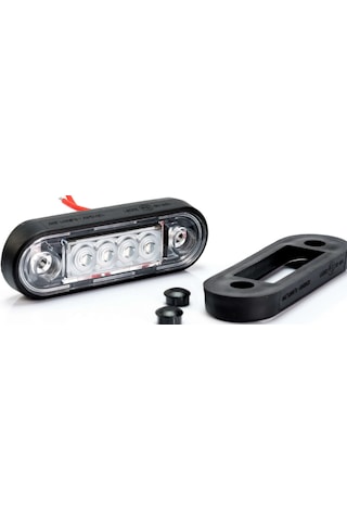 Frıstom Ft-073 4 Ledli Pozisyon Lamba Ledli Kırmızı 12v - 36v 0,15 Mt Siyah Lastik Contalı