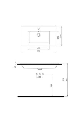 Newarc Silver Slim Lavabo 501085