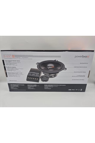 Powerbass 13cm Component Hoparlör - Powerbass S-50c 13cm Hoparlör + Tweeter + Crossover Komponent Ho